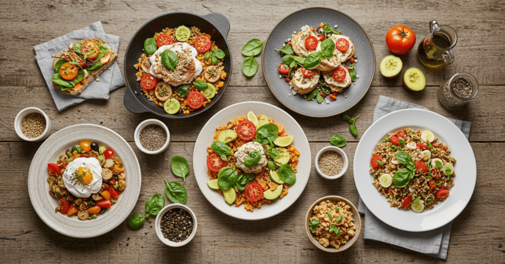 Schnelle und gesunde Rezepte für eine ausgewogene Ernährung, zubereitet in kurzer Zeit.