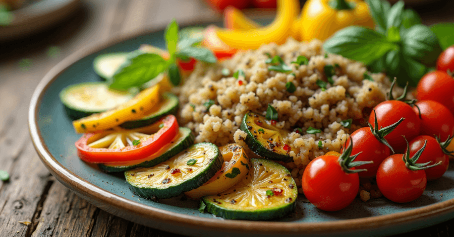 Vegetarische Rezepte mit frischem Gemüse, einfach und schnell zubereitet.